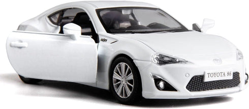 1:36 Diecasting Alloy Car Model - Toyota 86 Toy Car, Pull Back Vehicles for Toddlers Kids Gift (White)