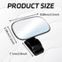 QQWD 3.5" 2.2" 360 Car Seat Mirror for Baby Rear Facing, x HD Glass Degree Adjustable Curved Large View Mirror, Wide