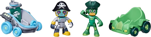 PJ Masks Pirate Power Gekko vs Pirate Robot Battle Racers Preschool Toy, Vehicle and Action Figure Set for Kids Ages 3 and Up