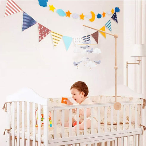 let's make Baby Crib Mobile Arm - Wooden Baby Mobile Crib Holder for Mobile Hanging Baby Crib Attachment for Nursery