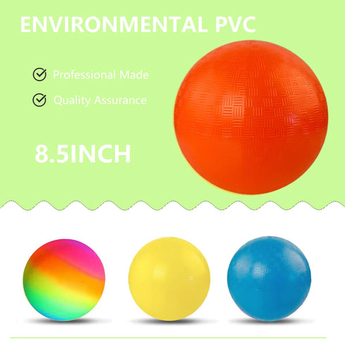 Playground Ball, 8.5 Inch Kickball for Kids and Adults, Indoor & Outdoor Dodgeball Handball Schoolyard Game