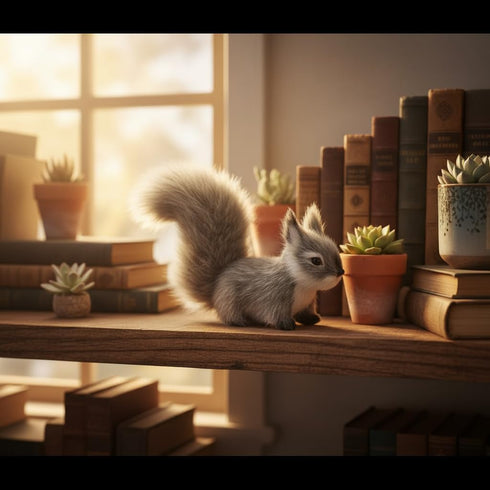 Calsgkspray 1pc Squirrel,12 cm Grey Mini Simulation Plush Mini Squirrel Stuffed Soft Animals Plush for Gift Home Decor