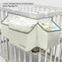 Hanging Baby Diaper Caddy, 3-in-1 Organizer Holder for Baby Crib, Nursery Diaper Stacker Storage for Crib, Changing