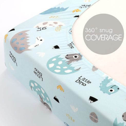 Set 2 Pack, Cozy GRSSDER Stretchy Ultra Soft Jersey Knit Fitted Crib Sheets Deep Pocket and Fits All Standard Crib