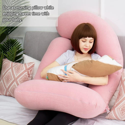 60in AS AWESLING Full Body Pillow | Nursing, Maternity and Pregnancy Pillow | Extra Large U Shape Pillows