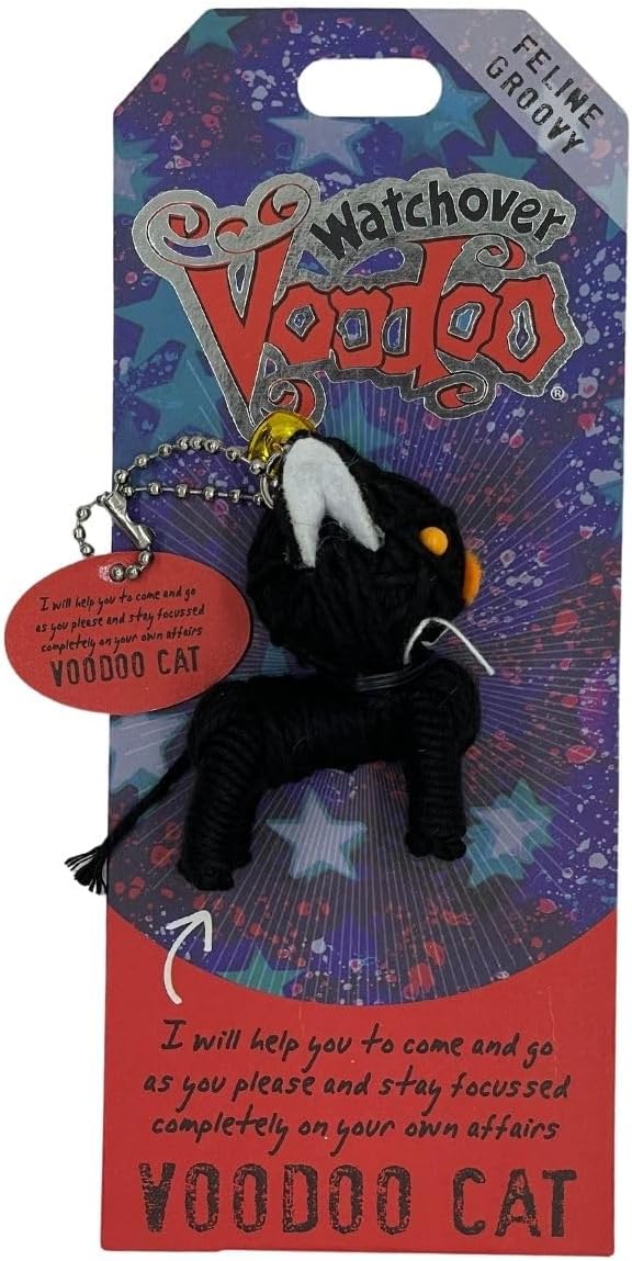 Watchover Voodoo 3-Inch Cat Keychain - Handcrafted Gift for Good Luck and Positivity Everywhere