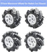 Premium 97mm Omni Directional Tire Mecanum Wheel for AGV Robot Car Chassis, 4pcs Metal 6mm Coupling Motor Connector for