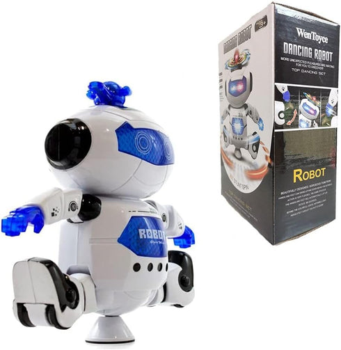 Musical Dancing Walking Robot Toy for Kids, 360° Body Spinning, Flashing Lights, Fun Figure Toy for Toddlers