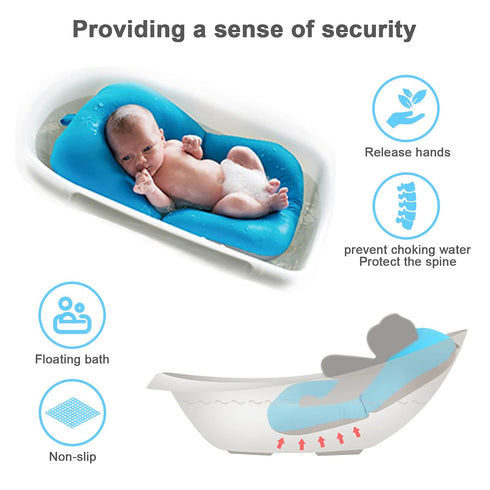 CDQL Mat,0 6 Baby Bath Pillow Pad,Infant Lounger Air Cushion,Newborn Bath Support Cushion,Anti Slip Cushion Seat,Soft