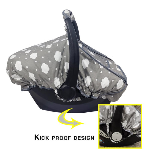 2 Carseat Cover for Baby, Baby car seat Covers for Infant car seat, Baby Carrier Cover Canopy, Window in Door Open