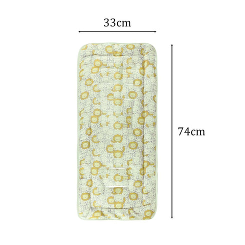 Baby Stroller Seat Liner, Universal Breathable Cushion Mat for Kids Pushchair, Thick Cotton Stroller Liner (Cute Lions)