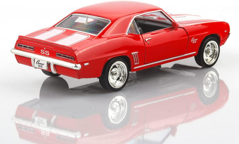 1/36 Scale Diecast Cars - 1969 Camaro SS Models, Pull Back Vehicles Toy Cars for Boys and Girls (Red)