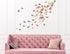 Cute Peony Flower Wall Decals, Pink Rose Floral Stickers, Removable Peel and Stick for Kids Room, Living Room Decor
