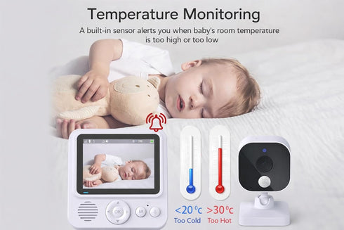 AnKeKe 2.4GHz 2.8'' 2-Way 720p Baby Monitor with Camera and Audio, No WiFi, Video Baby Monitor, Screen, Talk, Night