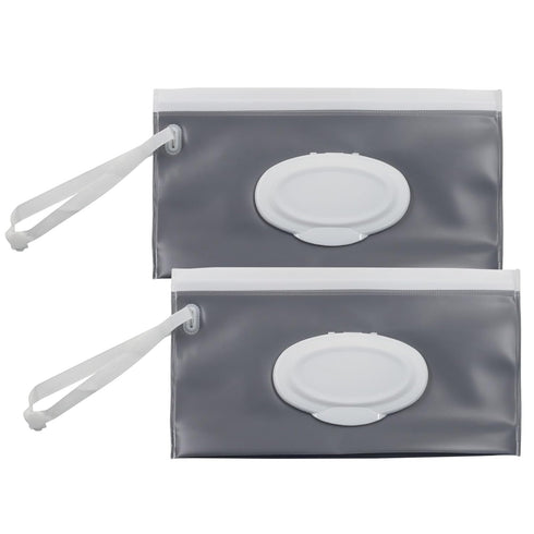 Unlorspy 2Pcs Wet Wipes Pouches, Travel Wet Wipes Dispensers Reusable Cases, Portable Wipe