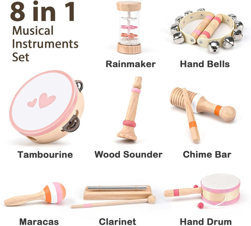 2 3 2 8 1 18+ Musical Toys for Year Old Girl Birthday Gifts, Wooden Montessori Toys for Year Old, in Musical