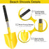 Greeily 24" 3 Pack Beach Shovels Long Handle, Sand Shovels for Beach Adult Plastic Shovels for Oceanside Travel Digging