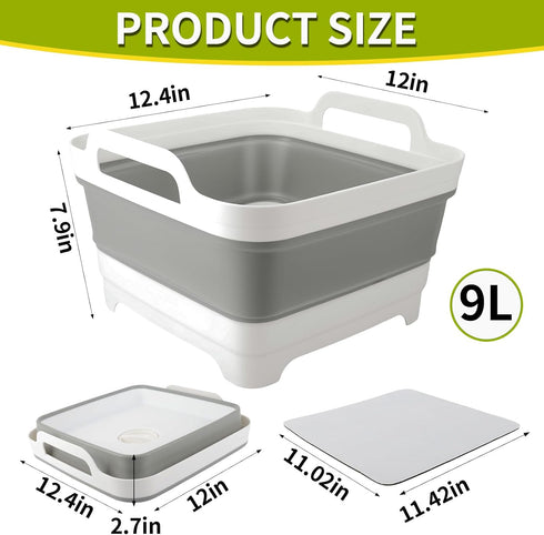 Bath Toy Storage Basket Bin: Collapsible Bathtub Toys Holder Bucket & Portable Bathroom Shower Caddy Organizer
