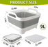 Bath Toy Storage Basket Bin: Collapsible Bathtub Toys Holder Bucket & Portable Bathroom Shower Caddy Organizer