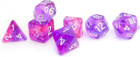 Purple DND Dice Set, Pop Color D&D Dice, Polyhedral Dice Set for Dungeons and Dragons, Role Playing Games
