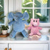 Generic (2PC) New Blue Elephant and Pink Pig Plush Toys,for Boys and Girls Animal Toys,Christmas Valentine's Day Room