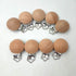 10pcs Natural Beech Wood Pacifier Clips Teething Grasping Toy Suspender Clips for DIY Baby Teether Toys (3.5cm/10pcs)