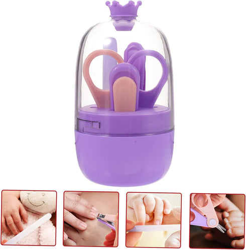 Set Baby Nail Clippers for Newborns Safe Nail Scissors Manicure Kit Storage Box Baby Grooming Essentials for Infant