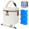 Mancro Breastmilk Cooler Bag with Ice Pack, Fits 6 Insulated Baby Bottles