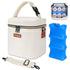 Mancro Breastmilk Cooler Bag with Ice Pack, Fits 6 Insulated Baby Bottles