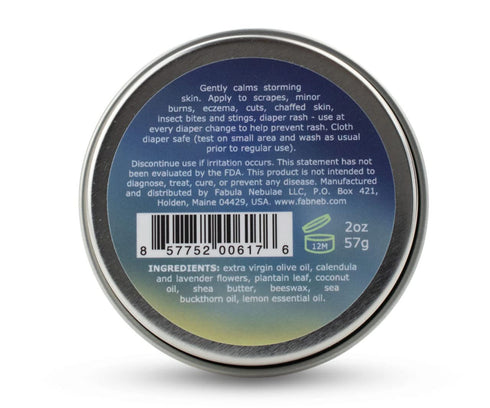 Fabula Nebulae 2oz Quiet the Storm Organic Calming Salve and Calendula Ointment, Eczema Cream for Adults and Kids