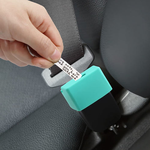 Morlike Silicone Seatbelt Secure Buckle Safety Cover Lock, Keep Children Safe in Car Seat, 2 Pack Light Blue
