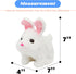 Hopearl Hopping Chubby Rabbit Interactive Electronic Pet Plush Bunny Toy with Sounds and Movements Animated Walking Wiggle Ears Twitch Nose Gifts for Toddlers Birthday, White, 7''