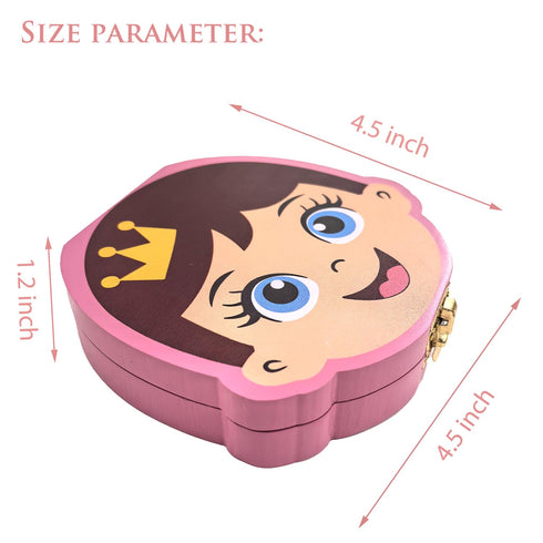 PAMBO Baby Tooth Fairy Keepsake Box, Child Tooth Saver & Holder Gift Box for Girls