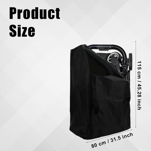 Stroller Bag for Airplane, Stroller Bag for Gate Check Stroller Travel Bag with Handle Waterproof Baby Stroller Cover for Airplane Travel (Black)