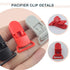 50-Pack (10 Pacifier Clip Replacement Ends - BPA-Free Plastic Fasteners for DIY Baby Crafts, Sewing Bibs & Blankets