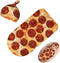Burrito Pizzas Newborn Swaddling Blanket Beanie Hat Sets, Soft Baby Receiving Funny Food Blanket, Soft Sleeping Bag for