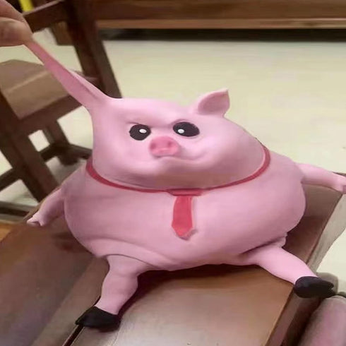 Adorable Pink Pig Squishy Toy - Stress Relief Squeeze Toy for All Ages (Large)