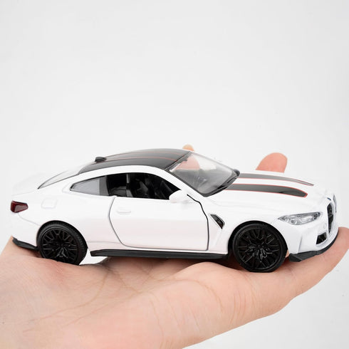 1/36 BMW M4 CSL Model Car, Alloy Toy with Pullback Function, Collectible Gift for Boys and Girls