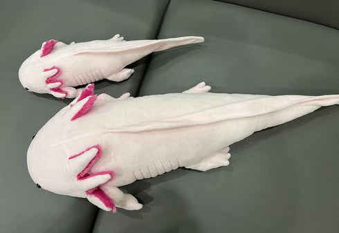 ZHONGXIN MADE Simulation Axolotl Plush - Super Large 30 Inch Pink Stuffed Animal, Realistic Cute Weighted Plushie Gift
