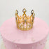 Mini Crown Cake Topper, Princess and Prince Crystal Headpiece for Wedding Birthday Baby Shower Party