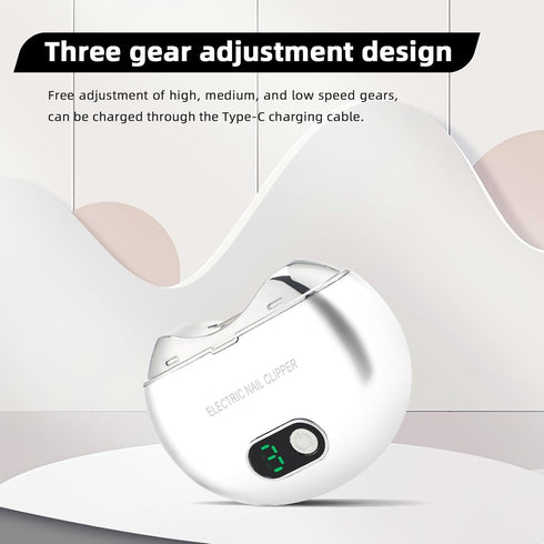 YLMFTNU 3 Trimmer Trimmer Electric Nail Clipper, Speeds Levels Electric Nail with Nail Clip and LED Light, USB