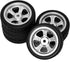 ShareGoo OD 2.55" RC 12mm Hex Plastics Wheel Rims & Rubber Tires for RC 1/10 On-Road Racing