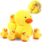 Kasyat 6 Pcs Yellow Duck Stuffed Animal Play Set, Mother with 5