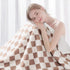 FIGEPO Soft Black and White Checkered Baby Blankets for Unisex Girls or Boys Breathable Gender Neutral Nursery Double
