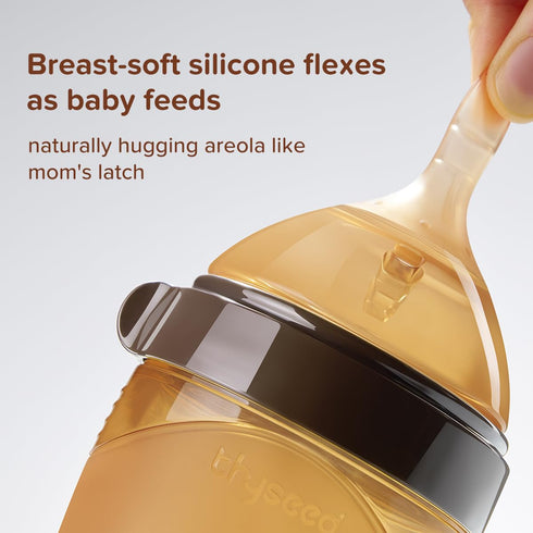 Nipple(7-10 Months),8oz1pack Thyseed Silicone Natural Breast-Like Bottle