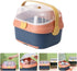 HOODANCOS Bottle Drying Rack and Storage Box with Lid, Dustproof Large Pink-Blue Organizer for Breastfeeding Supplies