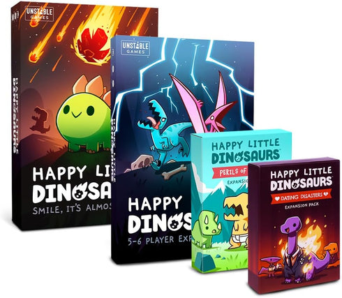 Happy Little Dinosaurs Base Game - Competitive Sabotage Funny Card Game for Kids, Teens, and Adults