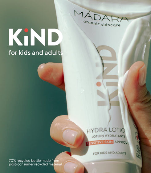 MÁDARA Organic Skincare KIND Hydra Body Lotion, 5.9oz - Organic Certified, Hydrates and Nourishes Sensitive Skin
