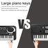 LeeQee Digital Keyboard Piano for Kids - 61 Keys Multifunction Electric Piano with Microphone for Ages 3-12 (Black)