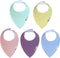 Blue Wren Baby Co Magnetic Bandana Drool Bibs 5-pack - Magnetic Closure Baby Bibs - Safe,